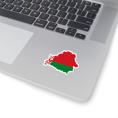 Belarus-Flagmap (Belarus) STICKER Vinyl Kiss-Cut Decal