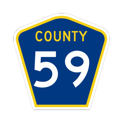 County 59 MN (Minnesota) (Road Sign) STICKER Vinyl Kiss-Cut Decal