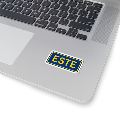 East plate county es (Puerto Rico) (Road Sign) STICKER Vinyl Kiss-Cut Decal