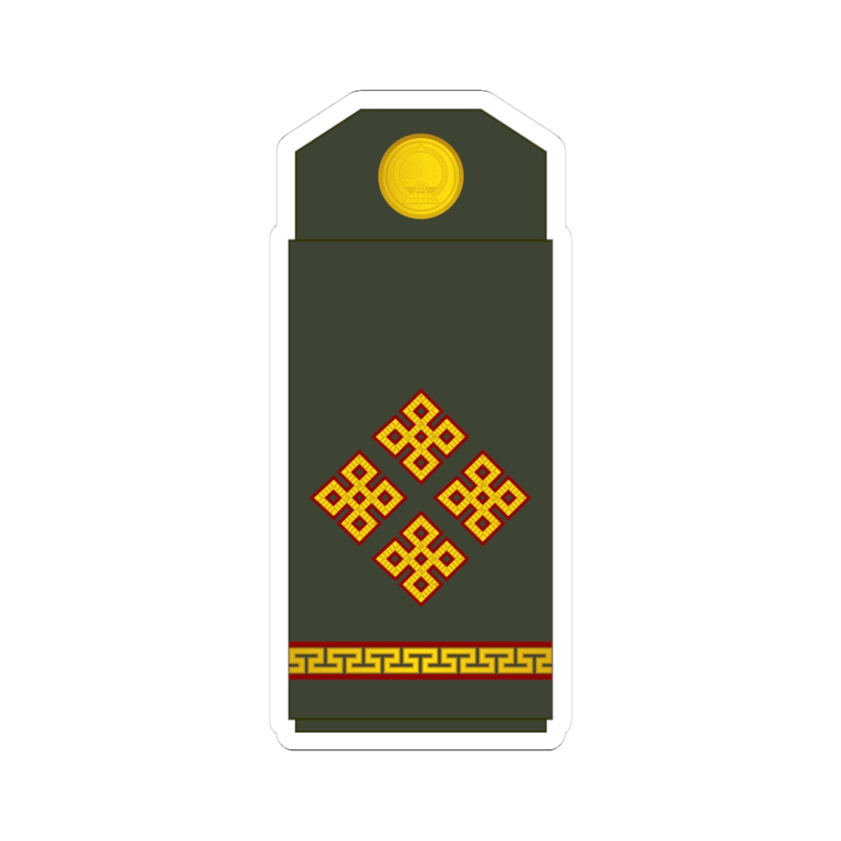 12 Mongolian Army CPT (Mongolia) (Military Rank) STICKER Vinyl Kiss-Cut Decal
