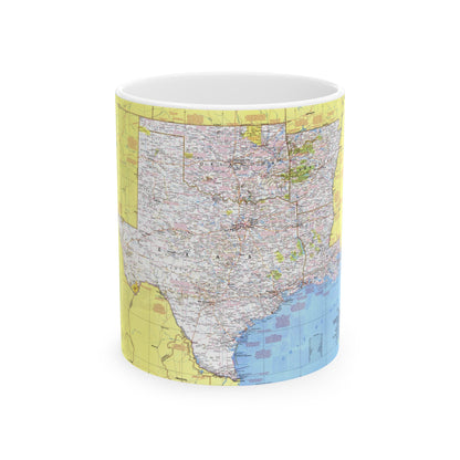 USA - South Central States 1 (1974) (Map) White Coffee Mug-11oz-The Sticker Space