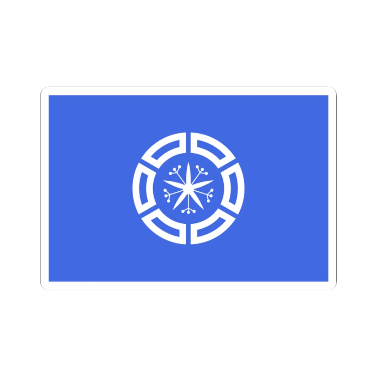 Flag of Muroran Hokkaido (Japan) STICKER Vinyl Kiss-Cut Decal