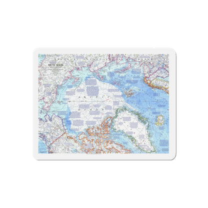 Arctic Ocean (1971) (Map) Refrigerator Magnet-4" x 4"-Die-Cut-1 pc-The Sticker Space