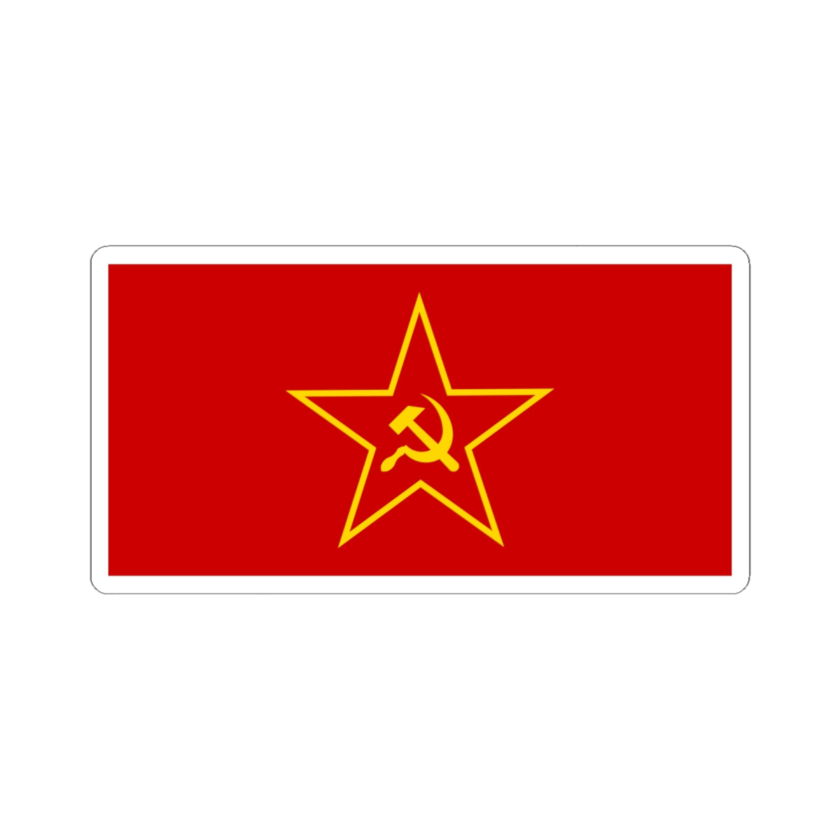 Communist Hammer and Sickle Star Flag (Soviet Union) STICKER Vinyl Kiss-Cut Decal