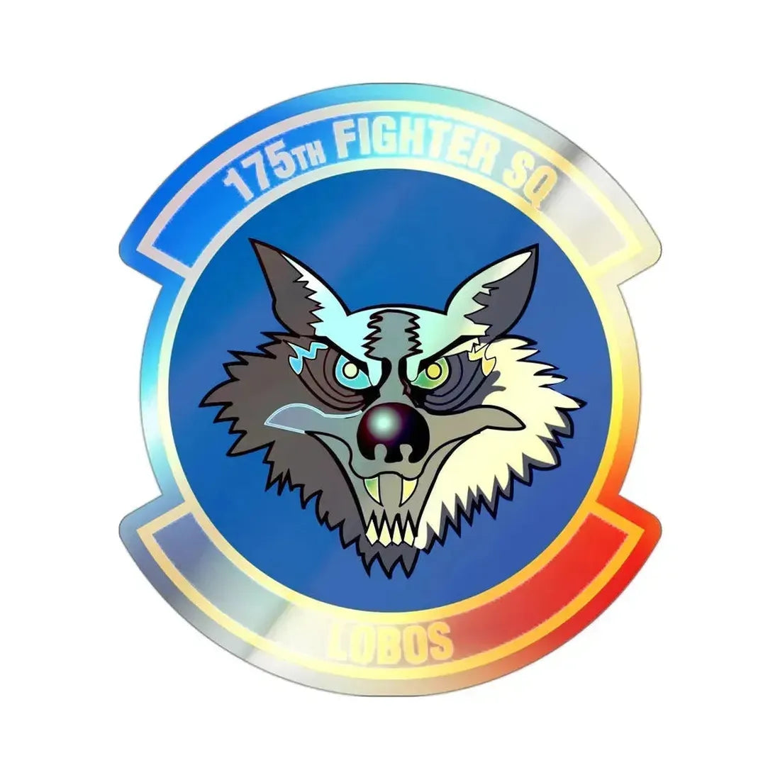 175th Fighter Squadron (U.S. Air Force) Holographic STICKER Die-Cut Vinyl Decal 3 Inch Holographic - The Sticker Space
