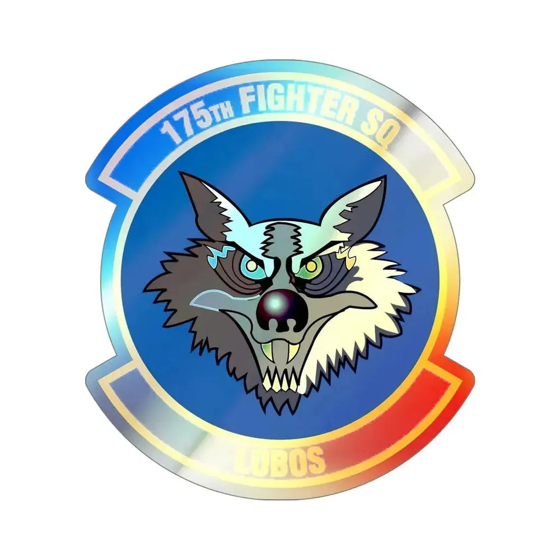 175th Fighter Squadron (U.S. Air Force) Holographic STICKER Die-Cut Vinyl Decal 5 Inch Holographic - The Sticker Space