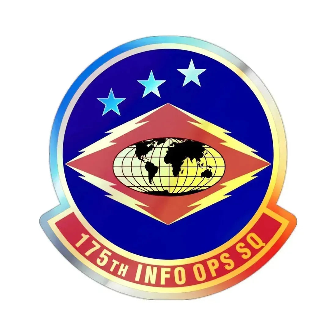 175th Information Operations Squadron (U.S. Air Force) Holographic STICKER Die-Cut Vinyl Decal 2 Inch Holographic - The Sticker Space