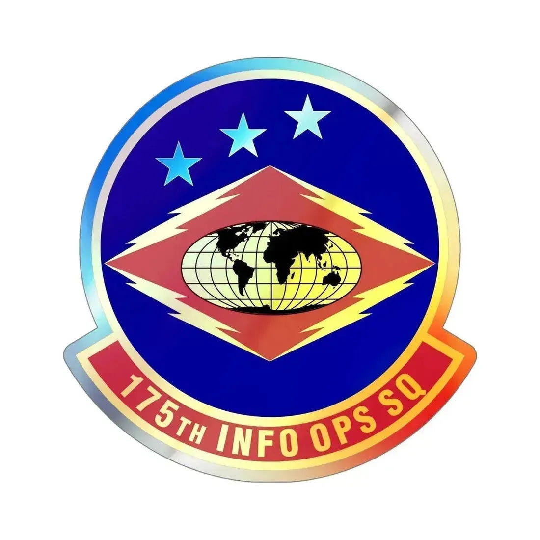 175th Information Operations Squadron (U.S. Air Force) Holographic STICKER Die-Cut Vinyl Decal 5 Inch Holographic - The Sticker Space