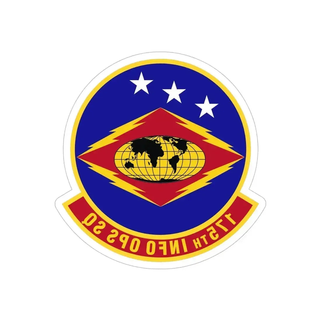 175th Information Operations Squadron (U.S. Air Force) REVERSE PRINT Transparent Die-Cut STICKER 6 Inch Die-Cut Transparent - The Sticker Space