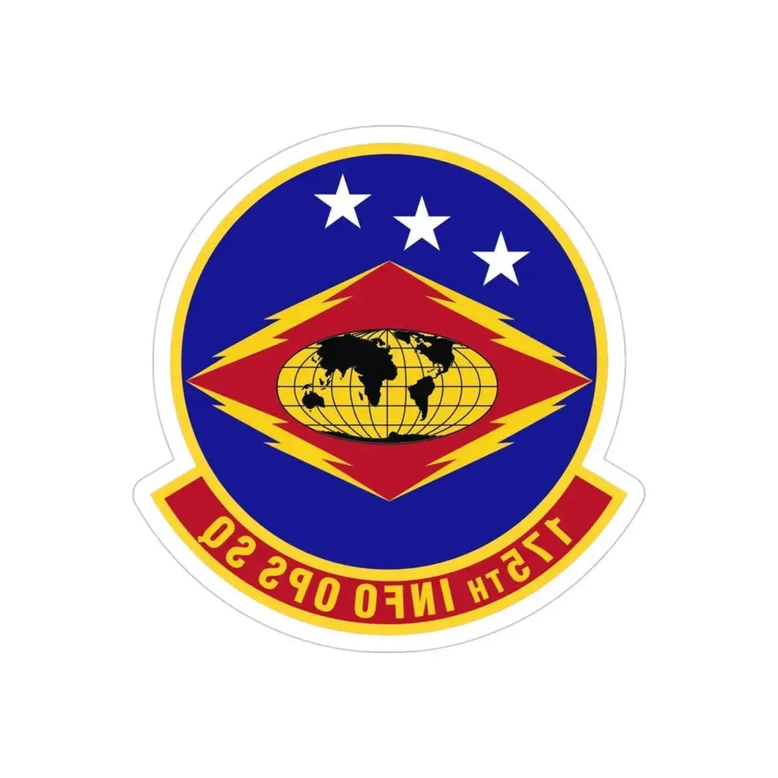 175th Information Operations Squadron (U.S. Air Force) REVERSE PRINT Transparent Die-Cut STICKER - The Sticker Space