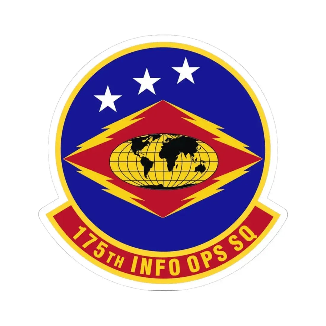 175th Information Operations Squadron (U.S. Air Force) STICKER Vinyl Kiss-Cut Decal 3 Inch White - The Sticker Space
