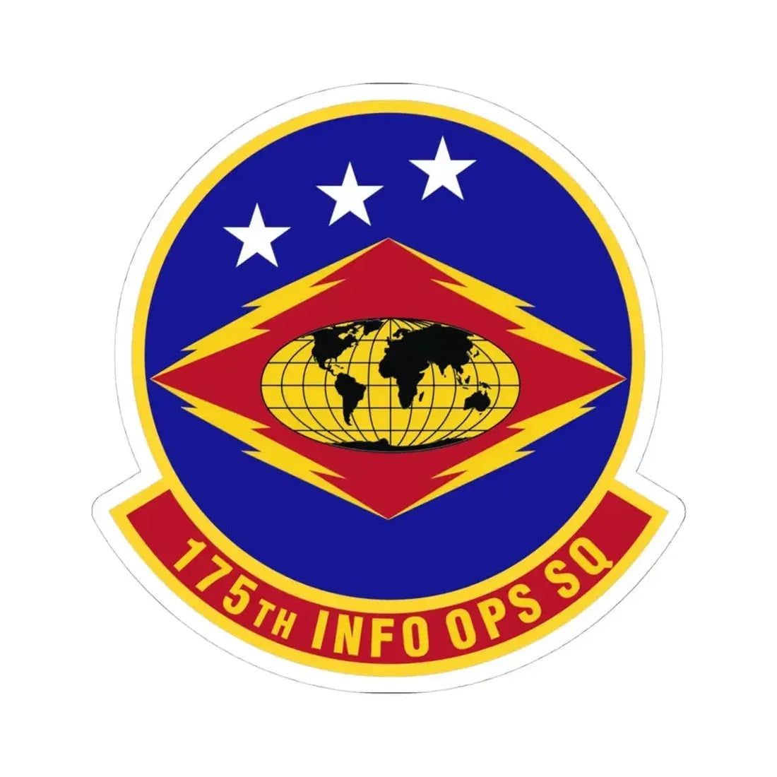 175th Information Operations Squadron (U.S. Air Force) STICKER Vinyl Kiss-Cut Decal 4 Inch White - The Sticker Space