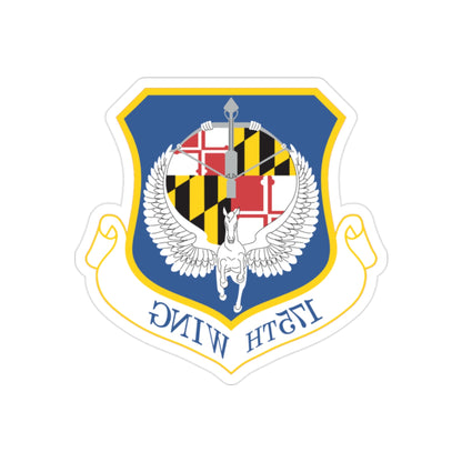 175th Wing (U.S. Air Force) REVERSE PRINT Transparent STICKER-2" × 2"-The Sticker Space