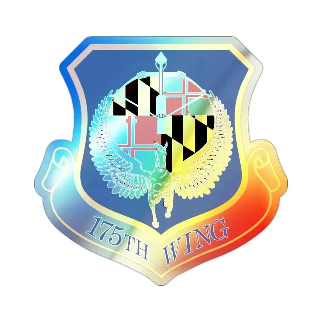 175th Wing (U.S. Air Force) Holographic STICKER Die-Cut Vinyl Decal 2 Inch Holographic - The Sticker Space