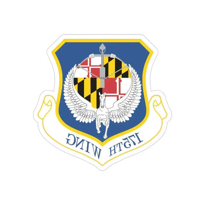 175th Wing (U.S. Air Force) REVERSE PRINT Transparent Die-Cut STICKER 4 Inch Die-Cut Transparent - The Sticker Space