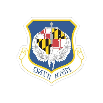 175th Wing (U.S. Air Force) REVERSE PRINT Transparent Die-Cut STICKER 6 Inch Die-Cut Transparent - The Sticker Space