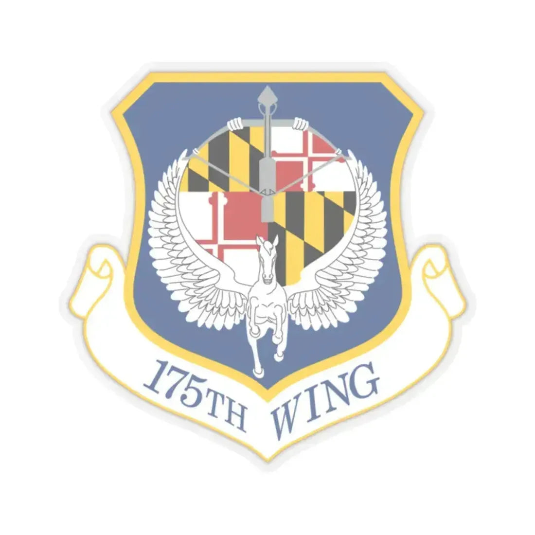 175th Wing (U.S. Air Force) STICKER Vinyl Kiss-Cut Decal 2 Inch Transparent - The Sticker Space