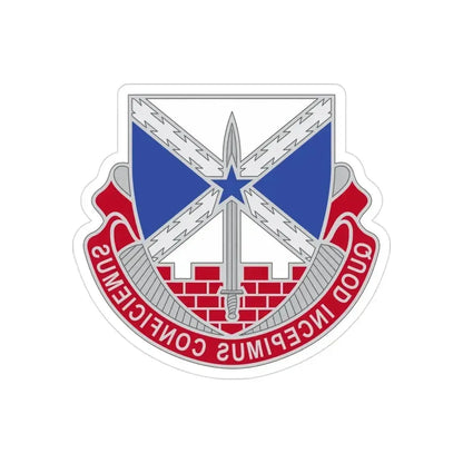 176 Engineer Brigade 2 (U.S. Army) REVERSE PRINT Transparent Die-Cut STICKER 3 Inch Die-Cut Transparent - The Sticker Space