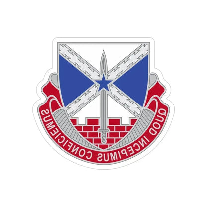 176 Engineer Brigade 2 (U.S. Army) REVERSE PRINT Transparent Die-Cut STICKER 4 Inch Die-Cut Transparent - The Sticker Space