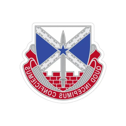 176 Engineer Brigade 2 (U.S. Army) REVERSE PRINT Transparent Die-Cut STICKER 5 Inch Die-Cut Transparent - The Sticker Space