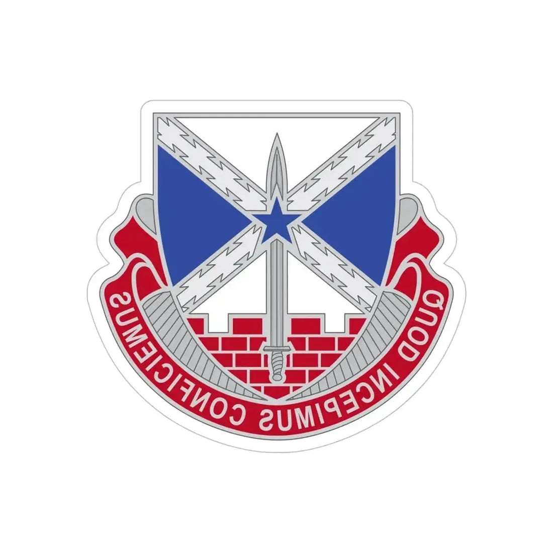 176 Engineer Brigade 2 (U.S. Army) REVERSE PRINT Transparent Die-Cut STICKER - The Sticker Space