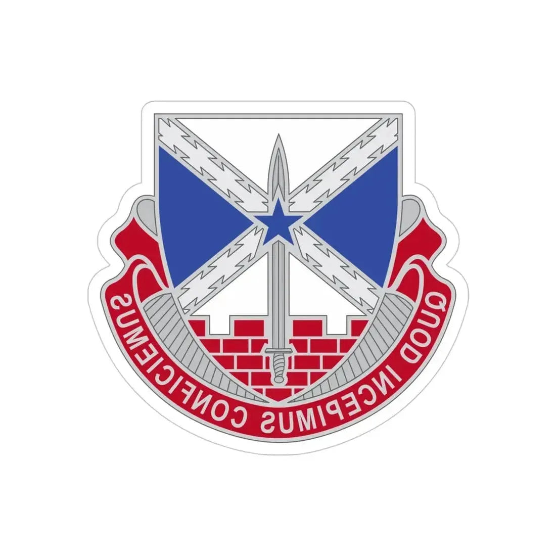 176 Engineer Brigade 2 (U.S. Army) REVERSE PRINT Transparent Die-Cut STICKER - The Sticker Space