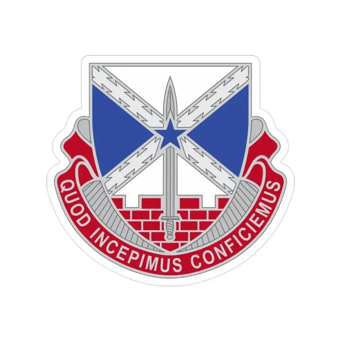 176 Engineer Brigade 2 (U.S. Army) Transparent STICKER Die-Cut Vinyl Decal 2 Inch - The Sticker Space