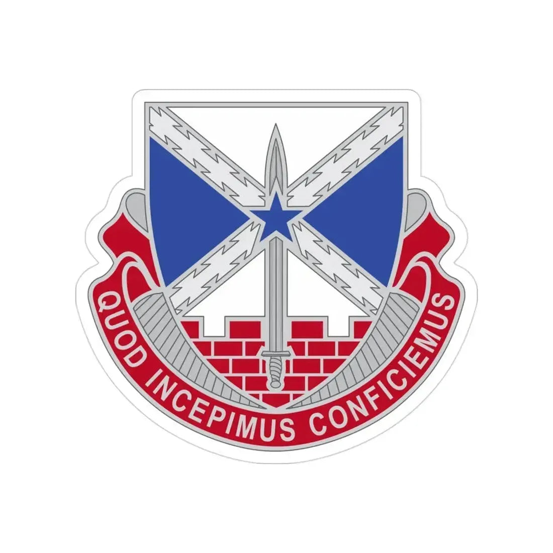 176 Engineer Brigade 2 (U.S. Army) Transparent STICKER Die-Cut Vinyl Decal 3 Inch - The Sticker Space