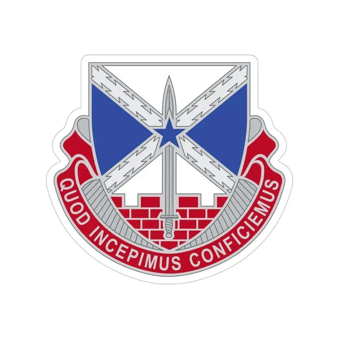 176 Engineer Brigade 2 (U.S. Army) Transparent STICKER Die-Cut Vinyl Decal 5 Inch - The Sticker Space