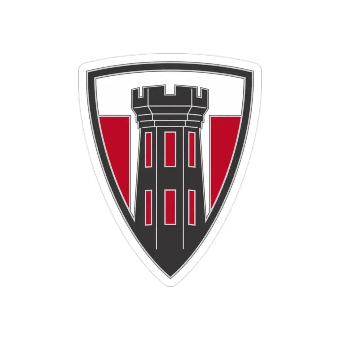 176 Engineer Brigade 3 (U.S. Army) REVERSE PRINT Transparent Die-Cut STICKER 2 Inch Die-Cut Transparent - The Sticker Space