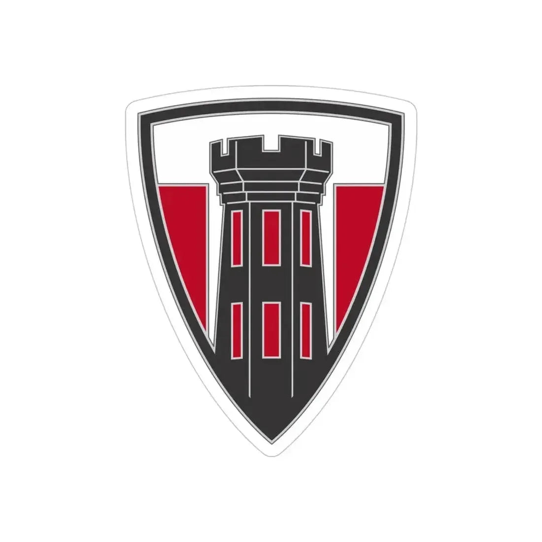 176 Engineer Brigade 3 (U.S. Army) REVERSE PRINT Transparent Die-Cut STICKER 4 Inch Die-Cut Transparent - The Sticker Space