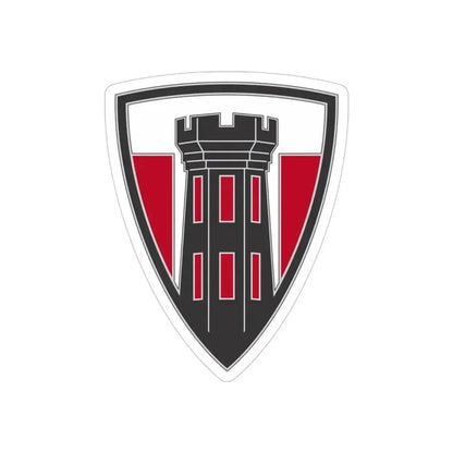 176 Engineer Brigade 3 (U.S. Army) REVERSE PRINT Transparent Die-Cut STICKER 4 Inch Die-Cut Transparent - The Sticker Space