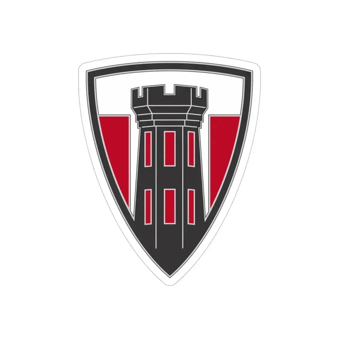 176 Engineer Brigade 3 (U.S. Army) REVERSE PRINT Transparent Die-Cut STICKER 5 Inch Die-Cut Transparent - The Sticker Space