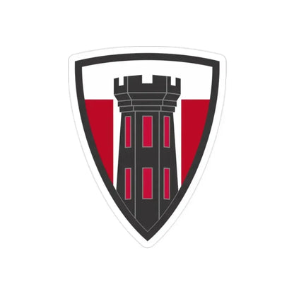 176 Engineer Brigade (U.S. Army) REVERSE PRINT Transparent Die-Cut STICKER 2 Inch Die-Cut Transparent - The Sticker Space