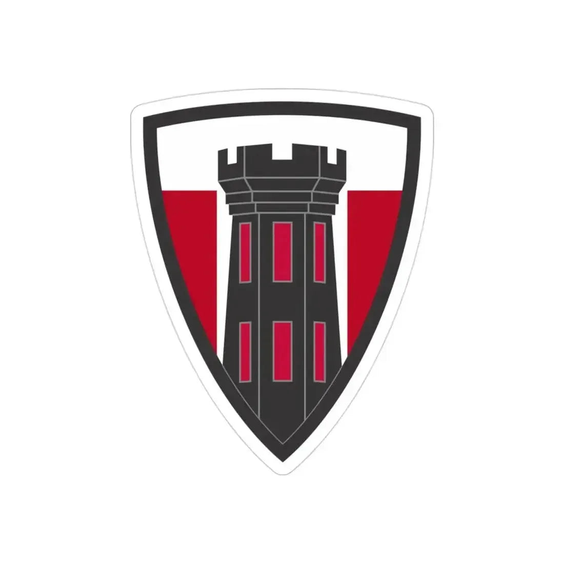 176 Engineer Brigade (U.S. Army) REVERSE PRINT Transparent Die-Cut STICKER 3 Inch Die-Cut Transparent - The Sticker Space