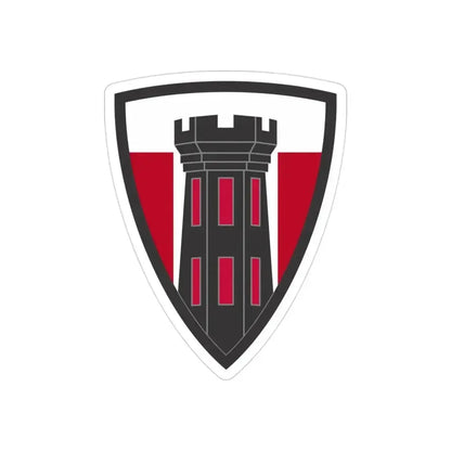 176 Engineer Brigade (U.S. Army) REVERSE PRINT Transparent Die-Cut STICKER 3 Inch Die-Cut Transparent - The Sticker Space