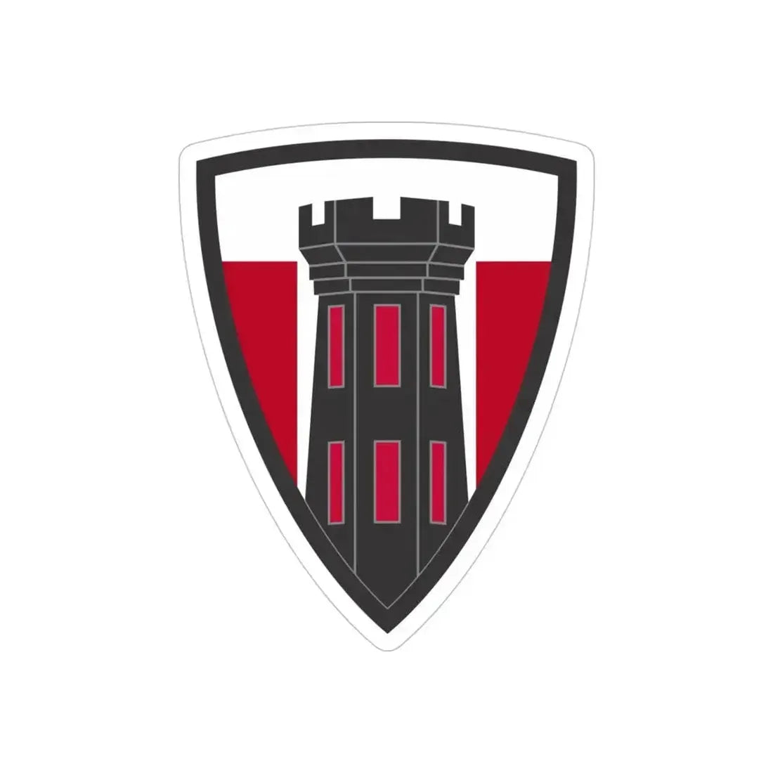 176 Engineer Brigade (U.S. Army) REVERSE PRINT Transparent Die-Cut STICKER 4 Inch Die-Cut Transparent - The Sticker Space