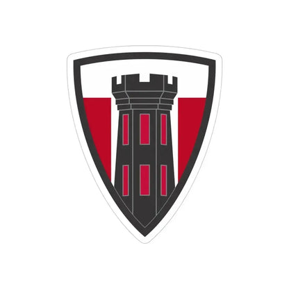 176 Engineer Brigade (U.S. Army) REVERSE PRINT Transparent Die-Cut STICKER 4 Inch Die-Cut Transparent - The Sticker Space