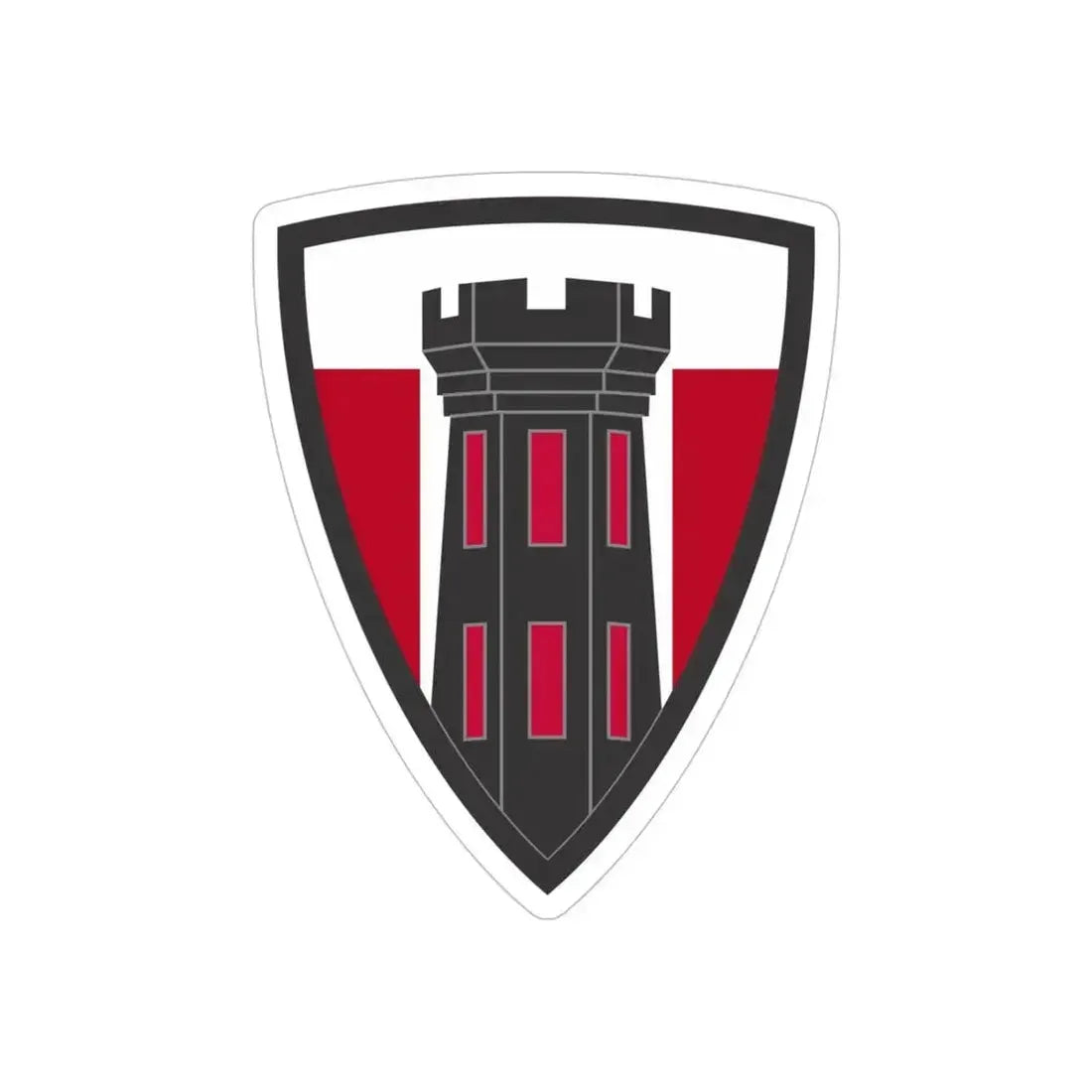 176 Engineer Brigade (U.S. Army) REVERSE PRINT Transparent Die-Cut STICKER 5 Inch Die-Cut Transparent - The Sticker Space