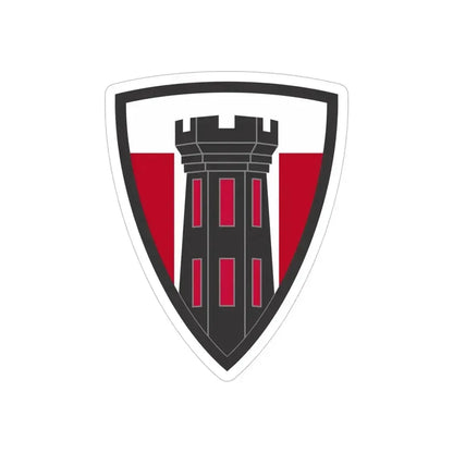 176 Engineer Brigade (U.S. Army) REVERSE PRINT Transparent Die-Cut STICKER 5 Inch Die-Cut Transparent - The Sticker Space