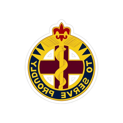176 Medical Brigade 2 (U.S. Army) REVERSE PRINT Transparent Die-Cut STICKER 5 Inch Die-Cut Transparent - The Sticker Space