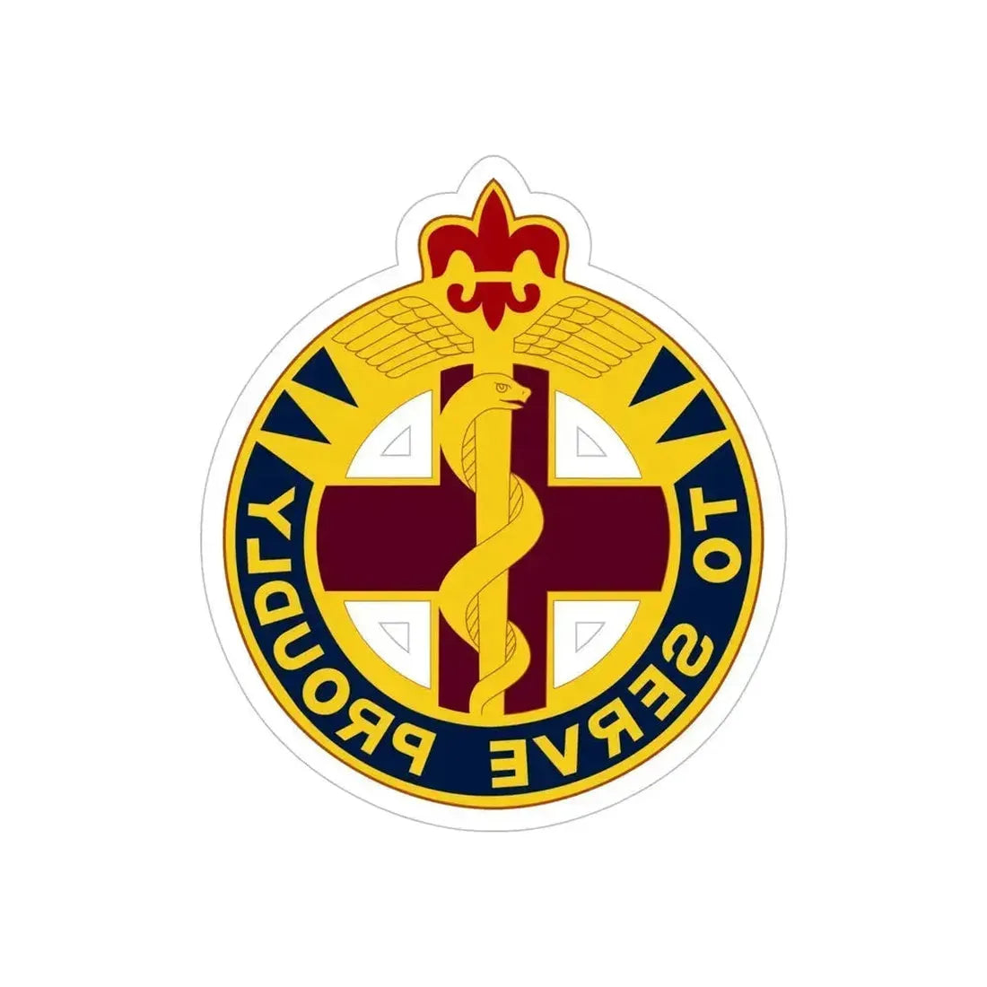 176 Medical Brigade 2 (U.S. Army) REVERSE PRINT Transparent Die-Cut STICKER 6 Inch Die-Cut Transparent - The Sticker Space