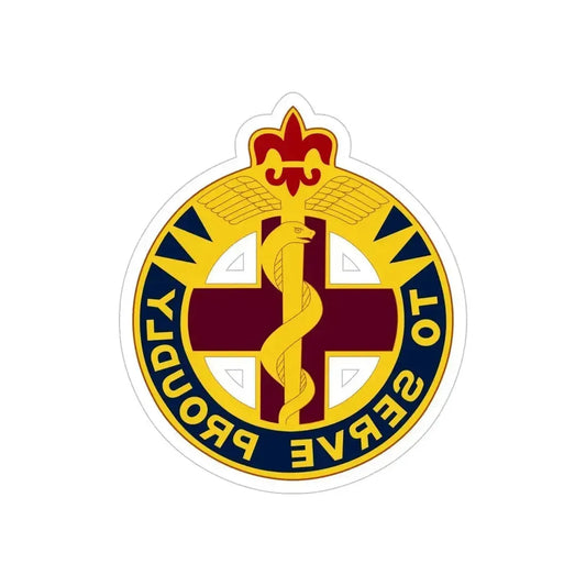 176 Medical Brigade 2 (U.S. Army) REVERSE PRINT Transparent Die-Cut STICKER 6 Inch Die-Cut Transparent - The Sticker Space