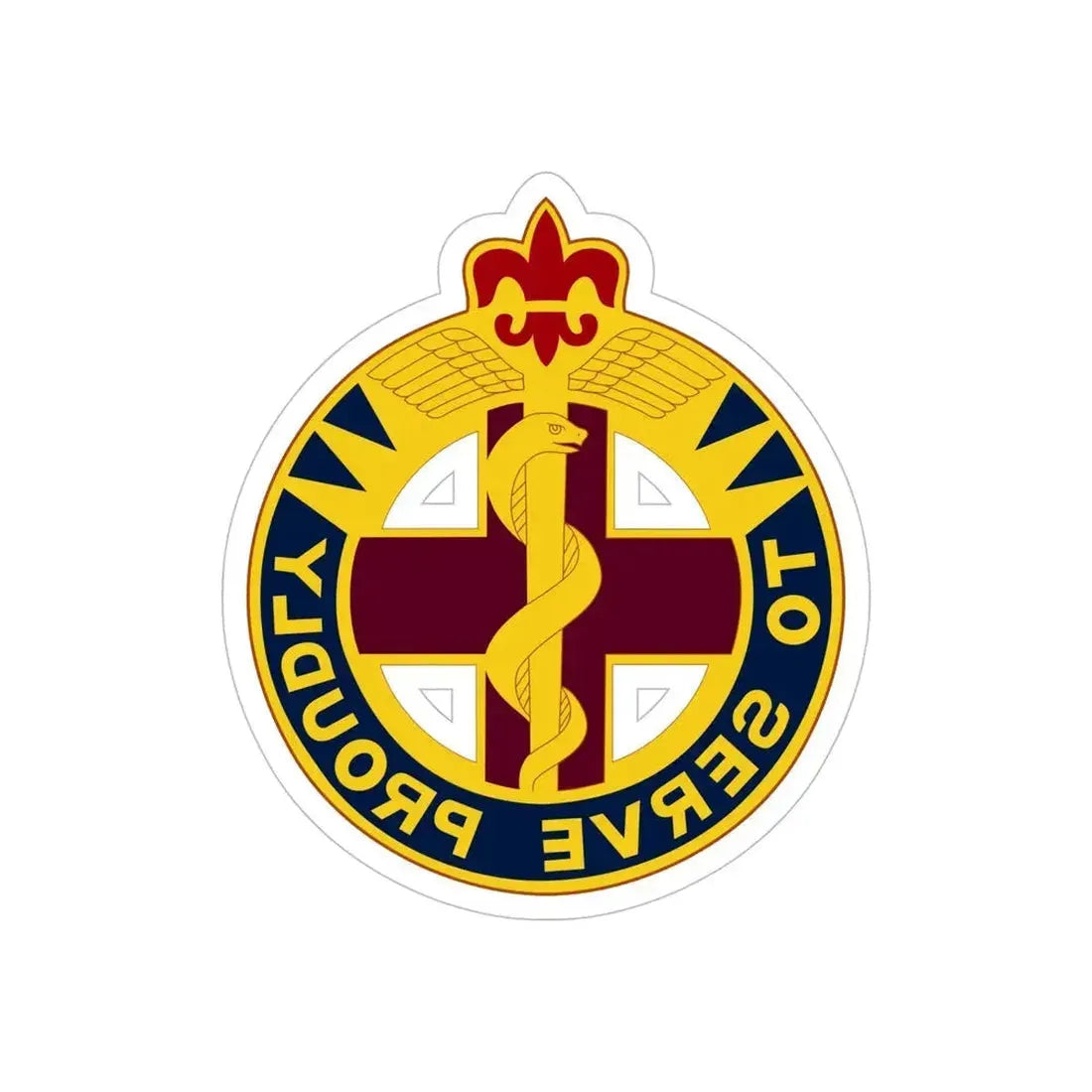 176 Medical Brigade 2 (U.S. Army) REVERSE PRINT Transparent Die-Cut STICKER - The Sticker Space