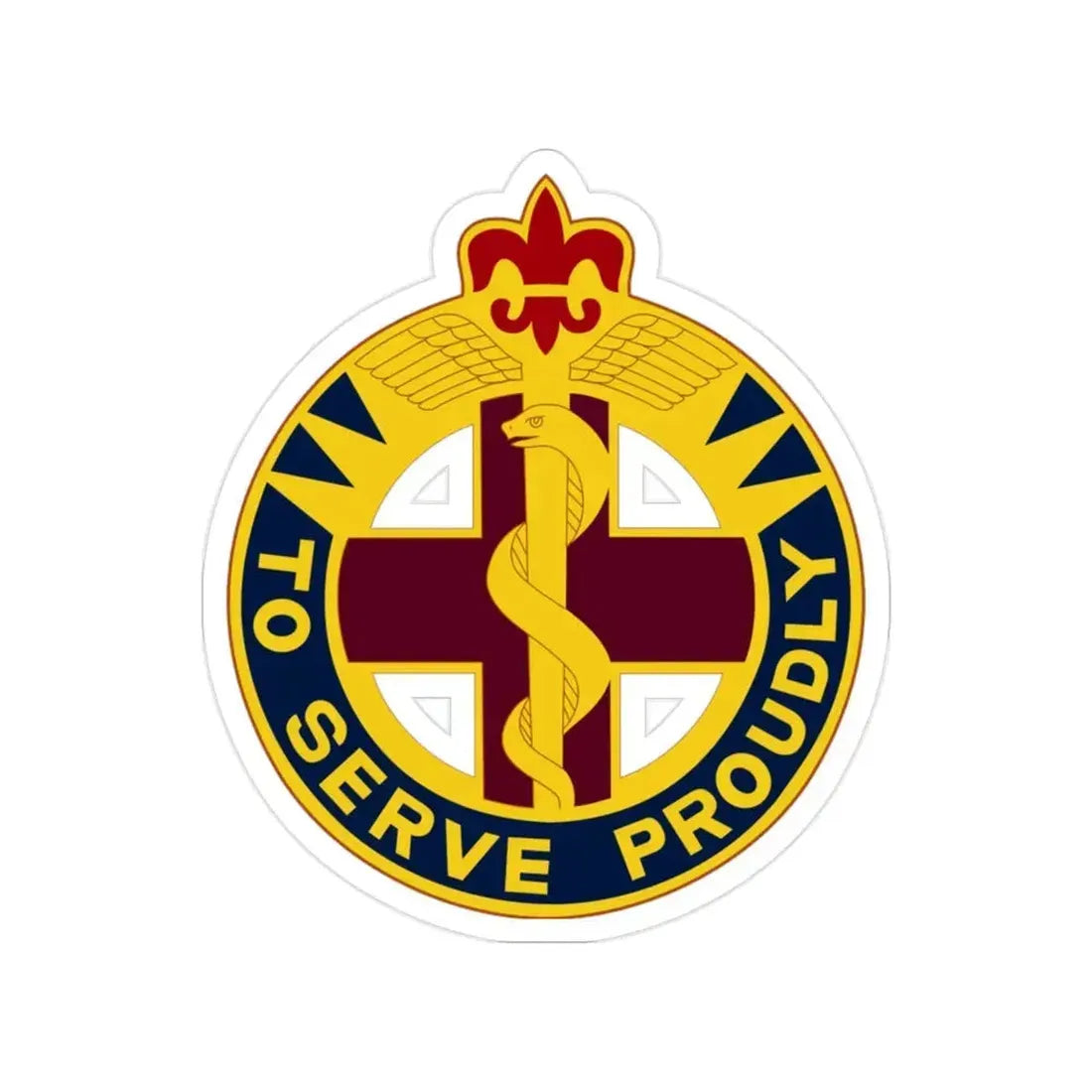 176 Medical Brigade 2 (U.S. Army) Transparent STICKER Die-Cut Vinyl Decal 2 Inch - The Sticker Space