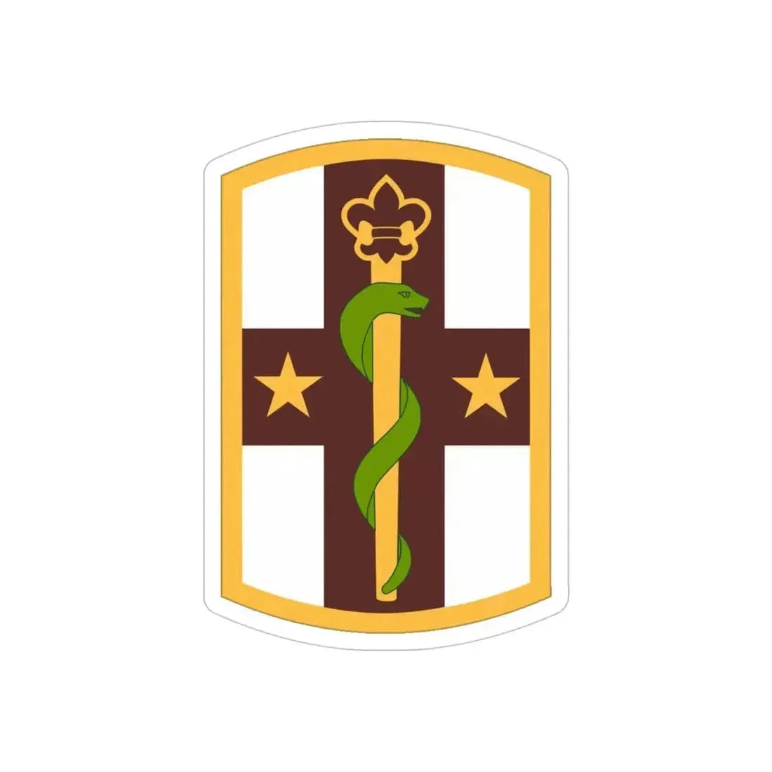176 Medical Brigade (U.S. Army) REVERSE PRINT Transparent Die-Cut STICKER 4 Inch Die-Cut Transparent - The Sticker Space
