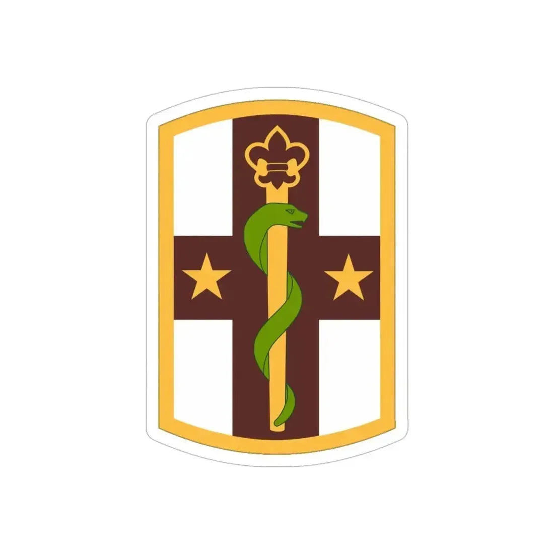 176 Medical Brigade (U.S. Army) REVERSE PRINT Transparent Die-Cut STICKER 5 Inch Die-Cut Transparent - The Sticker Space