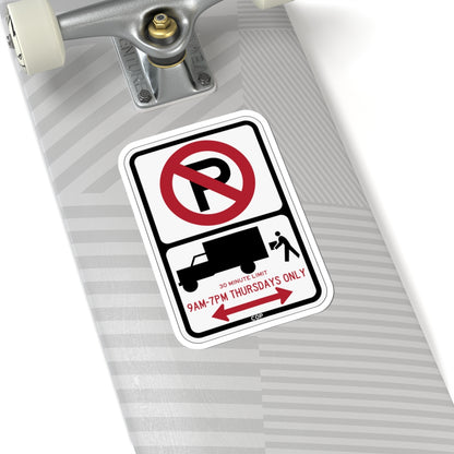 PBOT Road sign P2115D (Oregon) (Road Sign) STICKER Vinyl Kiss-Cut Decal