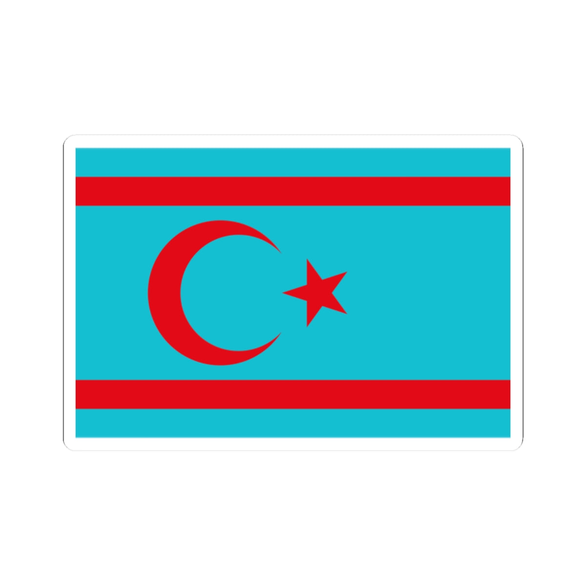 Flag of Syrian Turkmens (Syria) STICKER Vinyl Kiss-Cut Decal
