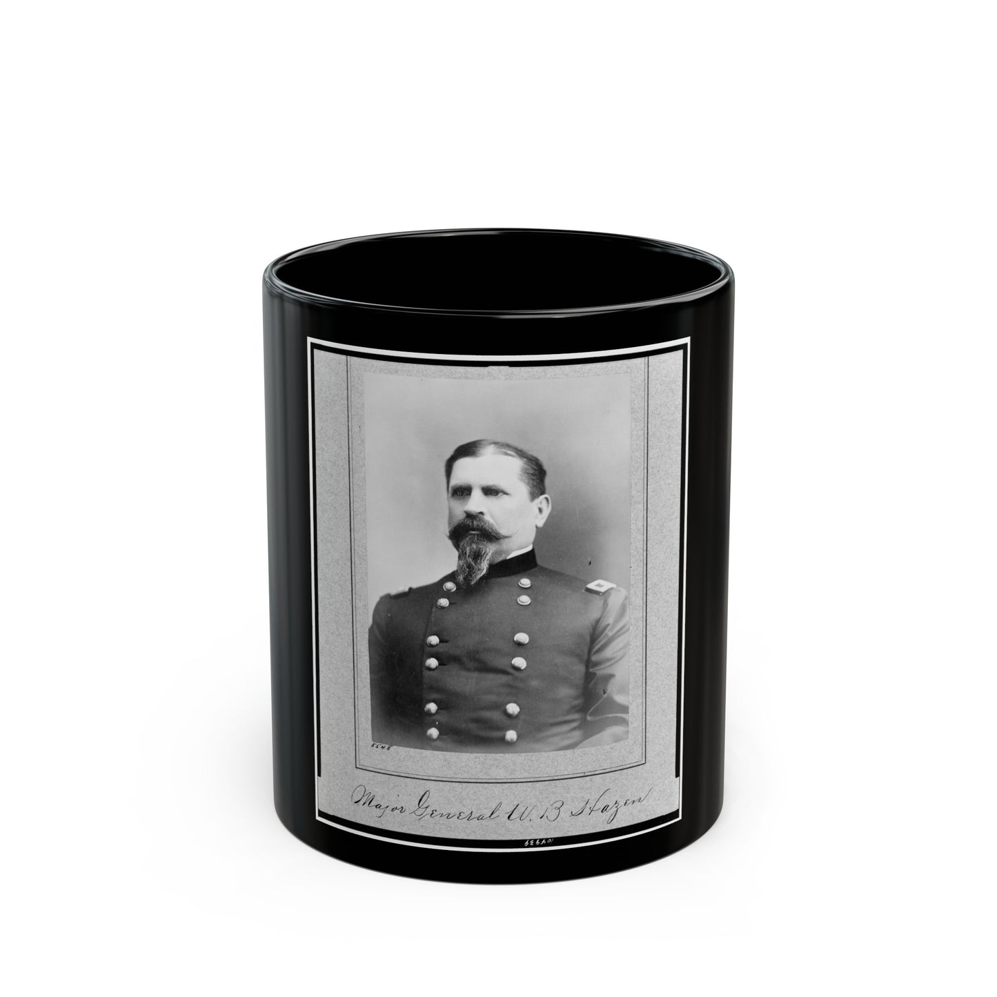 Major General W.B. Hazen, Half-Length Portrait, Facing Left (U.S. Civil War) Black Coffee Mug